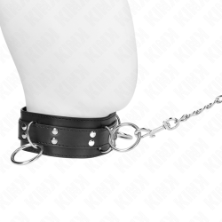 KINK - 3-RING-SKLAVEREI-HALSKETTE MIT BAND 80 CM 53 X 5 CM – Produktansicht 2