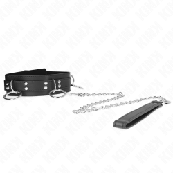 KINK - 3-RING-SKLAVEREI-HALSKETTE MIT BAND 80 CM 53 X 5 CM – Produktansicht 3