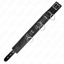 KINK - 3-RING-SKLAVEREI-HALSKETTE MIT BAND 80 CM 53 X 5 CM – Produktansicht 6