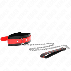 KINK - HALSKETTE MIT ROTEM BAND 65 CM VERSTELLBAR 36-43 CM X 5 CM – Produktansicht 2