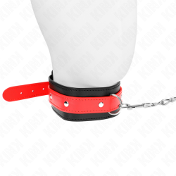 KINK - HALSKETTE MIT ROTEM BAND 65 CM VERSTELLBAR 36-43 CM X 5 CM – Produktansicht 3