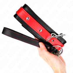 KINK - HALSKETTE MIT ROTEM BAND 65 CM VERSTELLBAR 36-43 CM X 5 CM – Produktansicht 4