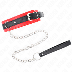 KINK - BASISMODELL HALSBAND MIT LEINE 65 CM MODELL 3 ROT 53 X 5 CM – Produktansicht 2