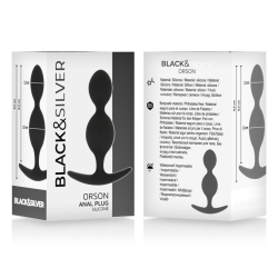 BLACK&SILVER - ORSON PLUG SILIKON 2 ANALWELLEN 9 CM – Produktansicht 5