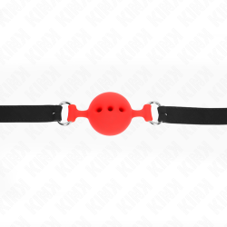 KINK - VOLLSILIKON-KLAPPEN 55 x 2 CM MIT 4,5 CM KUGEL GRÖSSE M ROT VERSTELLBAR 35-51 CM – Produktansicht 4