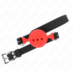 KINK - VOLLSILIKON-KLAPPEN 55 x 2 CM MIT 5 CM KUGEL GRÖSSE L ROT VERSTELLBAR 35-51 CM – Produktansicht 3