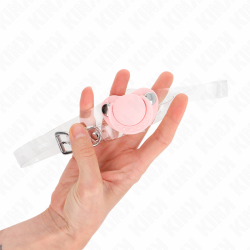 KINK - ROSA SCHNULLERFORM-SPITZE 5,5 x 4 CM VERSTELLBAR 43-60 CM – Produktansicht 3