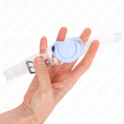 KINK - HELLBLAUER SCHNULLERFORM-SPRUDEL 5,5 x 4 CM VERSTELLBAR 43-60 CM – Produktansicht 2