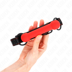 KINK - KNOCHENGAG MIT KUNSTLEDERBAND ROT VERSTELLBAR 41-57 CM – Produktansicht 2