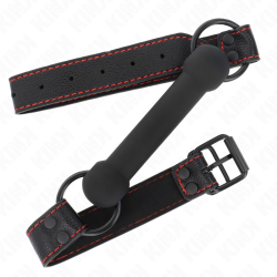 KINK - KNOCHENGAG MIT KUNSTLEDERGURT SCHWARZ VERSTELLBAR 41-57 CM – Produktansicht 2