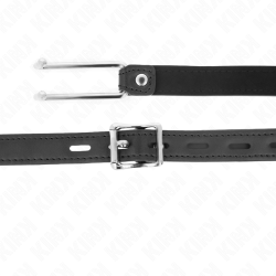 KINK - METALLHAKENKNEBEL 11,5 CM MIT KUNSTLEDERBAND VERSTELLBAR 39-58 CM X 2 CM – Produktansicht 4