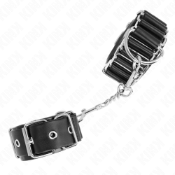 KINK - SCHARNIERÄHNLICHE DÜNNE HANDGELENKFESSELN SCHWARZ VERSTELLBAR 16-22 CM X 3,5 CM – Produktansicht 3