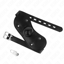 KINK - BALL GAG MUNDMASKE MIT SCHLOSS VERSTELLBAR 42-60 CM – Produktansicht 2