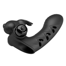 PRETTY LOVE - VANCE BLACK RABBIT VIBRATOR FINGERABDECKUNG – Produktansicht 3