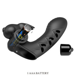 PRETTY LOVE - VANCE BLACK RABBIT VIBRATOR FINGERABDECKUNG – Produktansicht 4