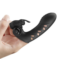 PRETTY LOVE - VANCE BLACK RABBIT VIBRATOR FINGERABDECKUNG – Produktansicht 6