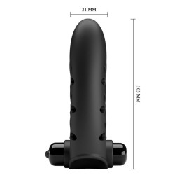 PRETTY LOVE - VANCE BLACK RABBIT VIBRATOR FINGERABDECKUNG – Produktansicht 7