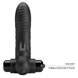 PRETTY LOVE - VANCE BLACK RABBIT VIBRATOR FINGERABDECKUNG – Produktansicht 8