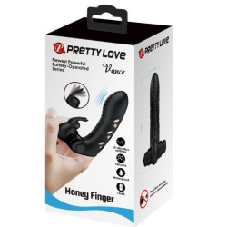 PRETTY LOVE - VANCE BLACK RABBIT VIBRATOR FINGERABDECKUNG – Produktansicht 9