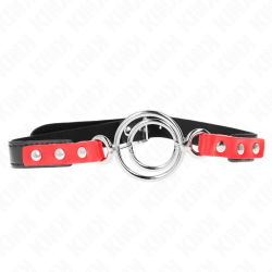 KINK - KNEBEL MIT MEHREREN O-RINGEN 4 / 4,8 CM ROT 38 X 56 CM – Produktansicht 2