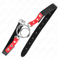 KINK - KNEBEL MIT MEHREREN O-RINGEN 4 / 4,8 CM ROT 38 X 56 CM – Produktansicht 3