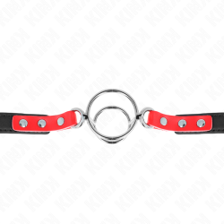 KINK - KNEBEL MIT MEHREREN O-RINGEN 4 / 4,8 CM ROT 38 X 56 CM – Produktansicht 4