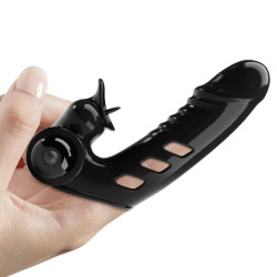 PRETTY LOVE - CORBIN SCHWARZE VIBRATOR-FINGERABDECKUNG – Produktansicht 4