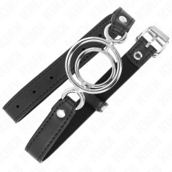 KINK - KNEBEL MIT MEHREREN O-RINGEN 5 CM SCHWARZ 63 X 2,5 CM – Produktansicht 2