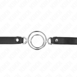 KINK - KNEBEL MIT MEHREREN O-RINGEN 5 CM SCHWARZ 63 X 2,5 CM – Produktansicht 3