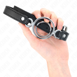 KINK - KNEBEL MIT MEHREREN O-RINGEN 5 CM SCHWARZ 63 X 2,5 CM – Produktansicht 4