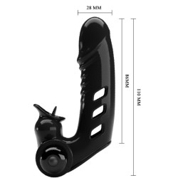 PRETTY LOVE - CORBIN SCHWARZE VIBRATOR-FINGERABDECKUNG – Produktansicht 6