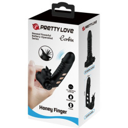PRETTY LOVE - CORBIN SCHWARZE VIBRATOR-FINGERABDECKUNG – Produktansicht 8