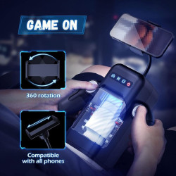 GAME CUP - STOßENDER VIBRATIONS-MASTURBATOR MIT HEIZFUNKTION UND MOBILER UNTERSTÜTZUNG - SCHWARZ – Produktansicht 3