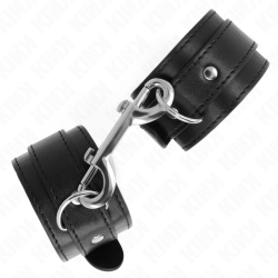 KINK - HANDGELENKFESSELN - EINZELNE NIETENREIHE SCHWARZ VERSTELLBAR 17-28 CM X 5 CM – Produktansicht 3