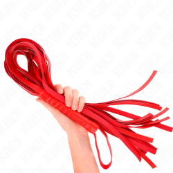 KINK - ROTE PEITSCHE MIT KURZEM GRIFF UND LANGEM SCHWANZ 70 CM – Produktansicht 3