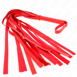 KINK - ROTE PEITSCHE MIT KURZEM GRIFF UND LANGEM SCHWANZ 70 CM – Produktansicht 4