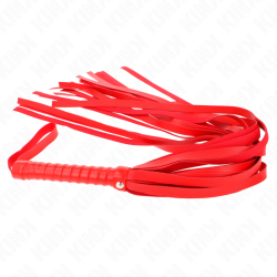 KINK - ROTE PEITSCHE MIT KURZEM GRIFF UND LANGEM SCHWANZ 70 CM – Produktansicht 5