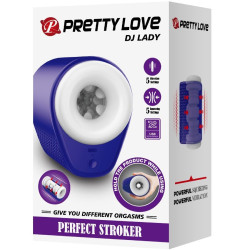 PRETTY LOVE - DJ LADY MÄNNLICHER MASTURBATOR MIT VIBRATION 5 EINSTELLUNGEN LILA – Produktansicht 11