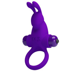 PRETTY LOVE - VIBRATORRING I KANINCHEN FÜR LILA PENIS – Produktansicht 2