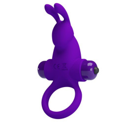 PRETTY LOVE - VIBRATORRING I KANINCHEN FÜR LILA PENIS – Produktansicht 3