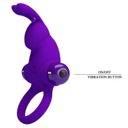 PRETTY LOVE - VIBRATORRING I KANINCHEN FÜR LILA PENIS – Produktansicht 8