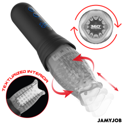 JAMYJOB - BLOW-R MASTURBATOR MIT STOSS- UND ROTATIONSFUNKTION – Produktansicht 3