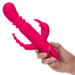 CALEXOTICS - JACK FANTASY DREIFACH BEHEIZTER VIBRATOR RABBIT ROSA – Produktansicht 6