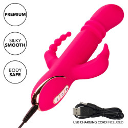 CALEXOTICS - JACK FANTASY DREIFACH BEHEIZTER VIBRATOR RABBIT ROSA – Produktansicht 8