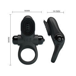 PRETTY LOVE - VIBRATORRING II FÜR DEN SCHWARZEN PENIS – Produktansicht 6