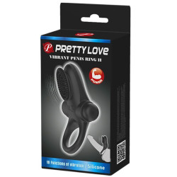 PRETTY LOVE - VIBRATORRING II FÜR DEN SCHWARZEN PENIS – Produktansicht 9