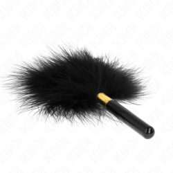 KINK - SCHWARZ-GOLD METALL KITZELFEDERN 18 CM – Produktansicht 3