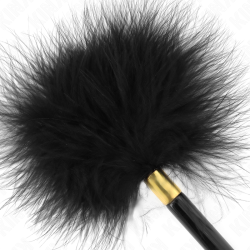 KINK - SCHWARZ-GOLD METALL KITZELFEDERN 18 CM – Produktansicht 4
