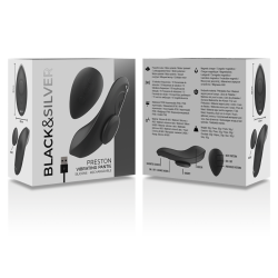 BLACK&SILVER - PRESTON WIEDERAUFLADBARER SILIKON-VIBRATOR-PANTIE SCHWARZ – Produktansicht 8