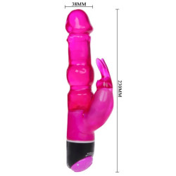 BAILE - WAVES OF PLEASURE FANTASY VIBRATOR MIT FLIEDER KANINCHEN 23 CM – Produktansicht 3